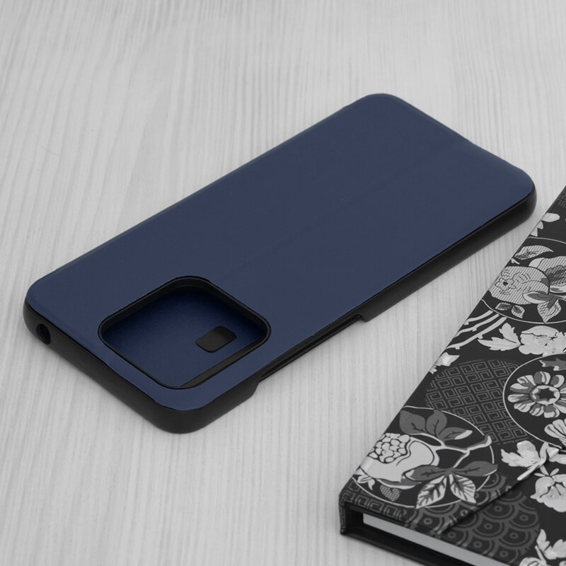 Husa Xiaomi Redmi 10C Eco Leather View flip tip carte, albastru