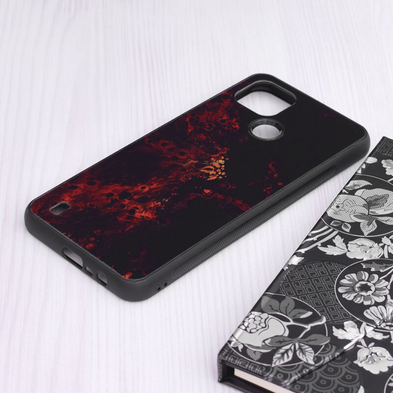 Husa Realme C21 Techsuit Glaze, Red Nebula