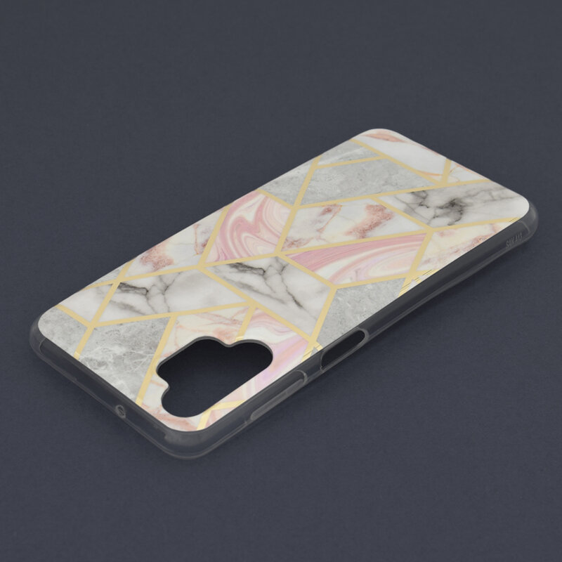 Husa Samsung Galaxy A13 4G Techsuit Marble, roz