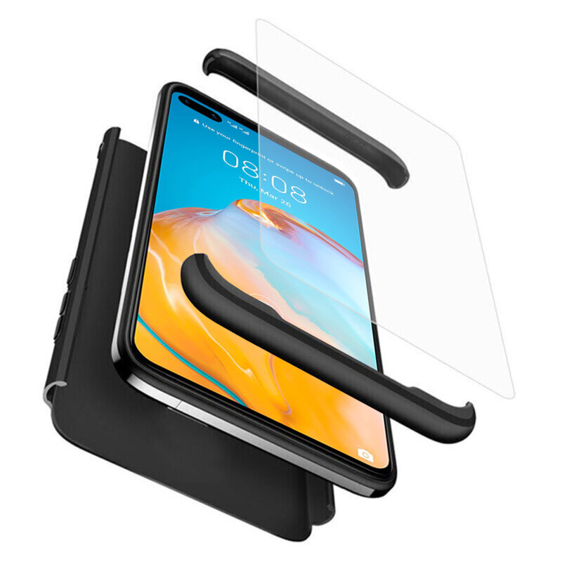 [Pachet 360°] Husa + Folie Huawei P40 GKK Original - Negru