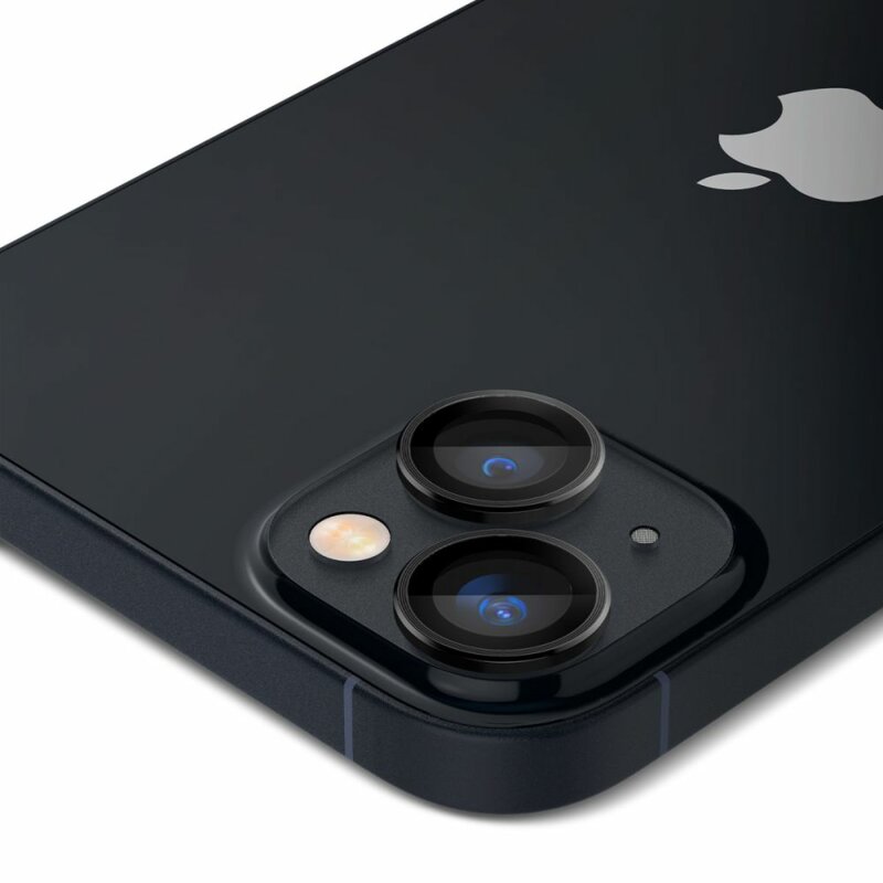 [Pachet 2x] Folie sticla camera iPhone 14 Spigen Glas.tR Optik Pro EZ FIT, negru
