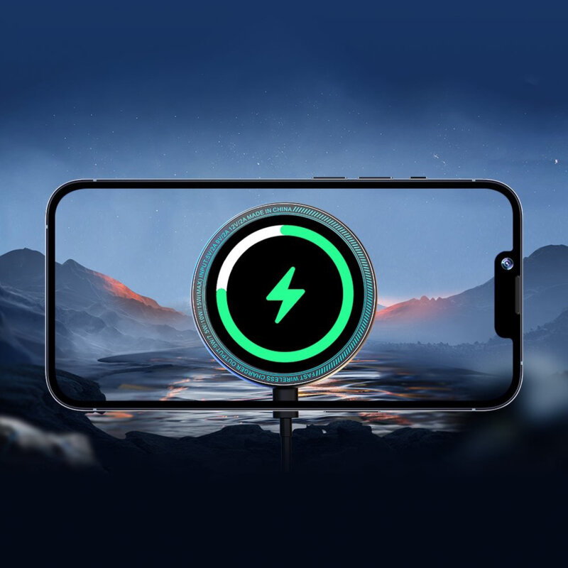 Suport auto wireless magnetic cu LED 15W JoyRoom, JR-ZS290