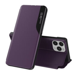 Husa iPhone 14 Pro Eco Leather View flip tip carte, mov