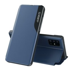 Husa Samsung Galaxy A14 5G Eco Leather View flip tip carte, albastru