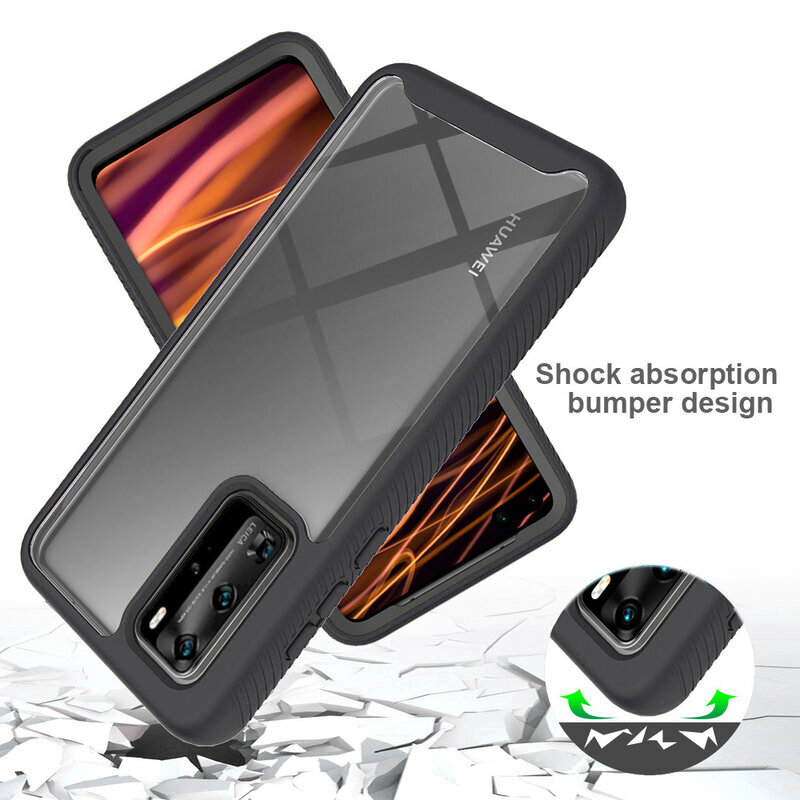 [Pachet 360°] Husa + Folie Huawei P40 Pro Techsuit Defense, Negru