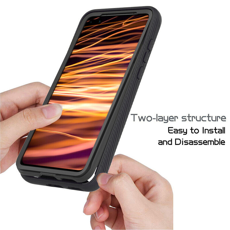 [Pachet 360°] Husa + Folie Huawei P40 Pro Techsuit Defense, Negru