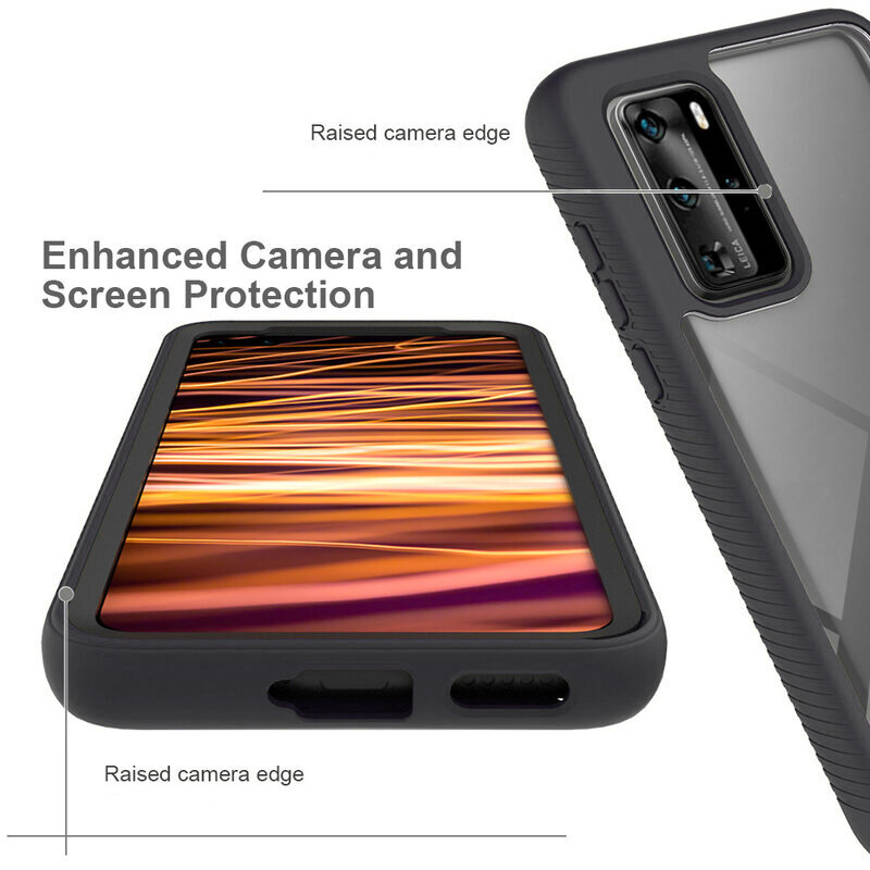 [Pachet 360°] Husa + Folie Huawei P40 Pro Techsuit Defense, Negru