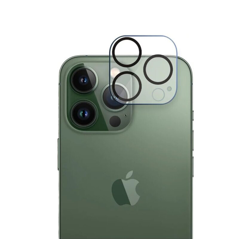 Folie sticla iPhone 13 Pro Lito S+ Camera Protector, negru/transparenta
