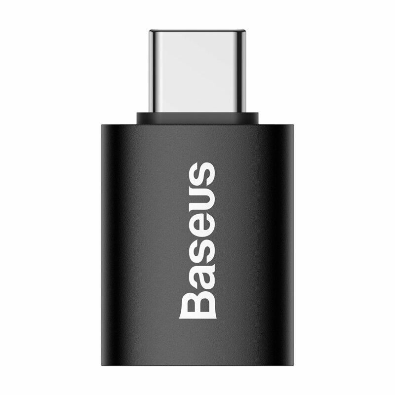 Adaptor OTG USB la Type-C Baseus, negru, 10Gbps, ZJJQ000001