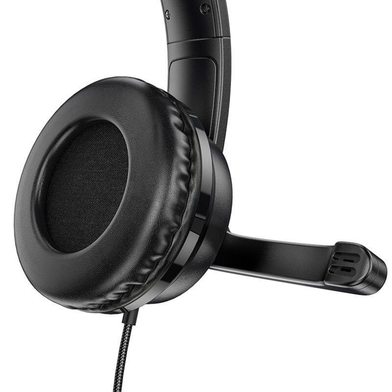 Casti gaming cu microfon on-ear Hoco W103, Jack 3.5mm, negru