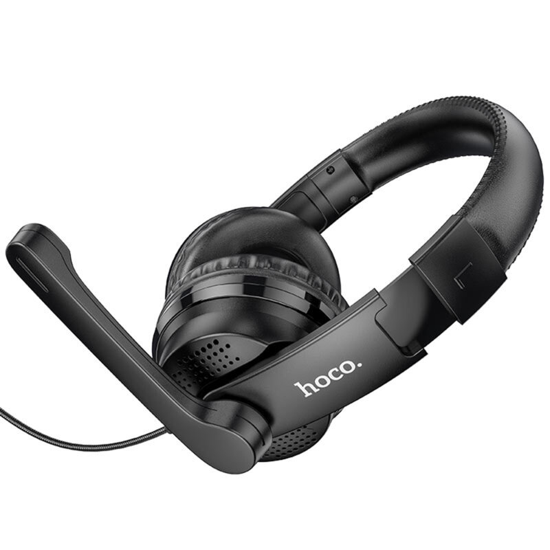 Casti gaming cu microfon on-ear Hoco W103, Jack 3.5mm, negru