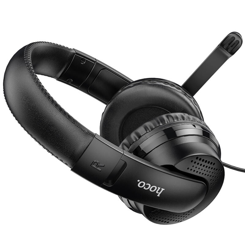 Casti gaming cu microfon on-ear Hoco W103, Jack 3.5mm, negru