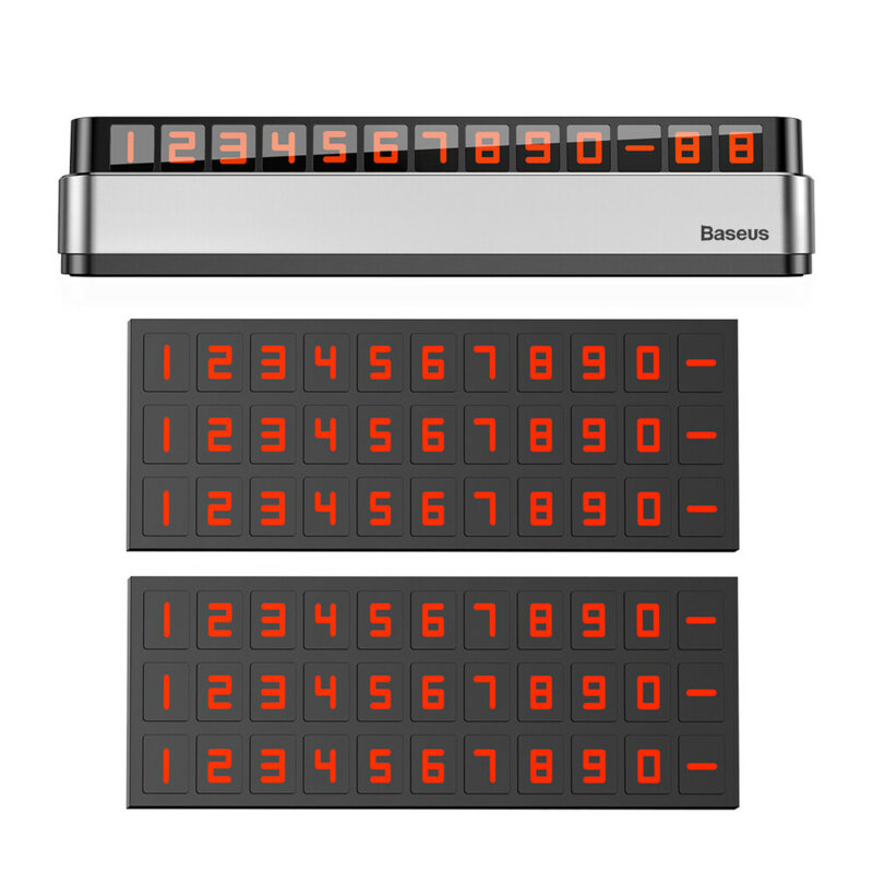 Numar de telefon Baseus pentru Parbriz Auto - ACNUM-B0S - Argintiu