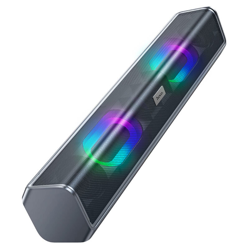 Boxa portabila wireless cu lumini RGB Hoco BS49, negru