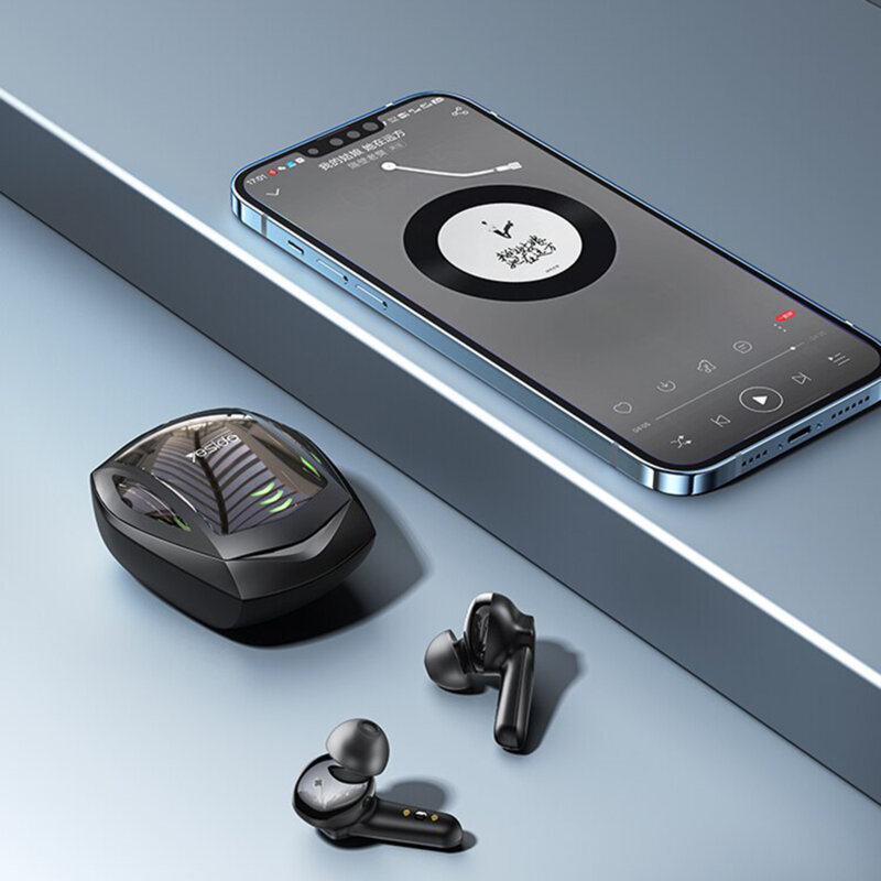 Casti in-ear gaming TWS Bluetooth cu LED Yesido TWS14, negru