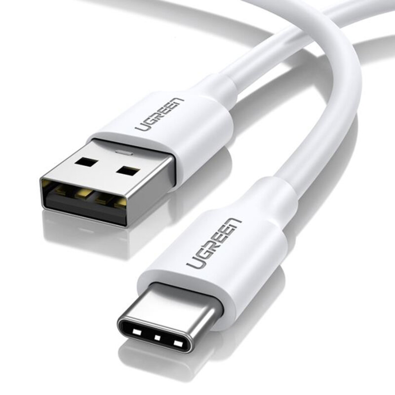 Cablu de date Type-C Ugreen 2m, 3A, 480Mbps, alb, 60123