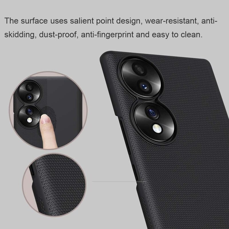 Husa Honor 70 Nillkin Super Frosted Shield, albastru
