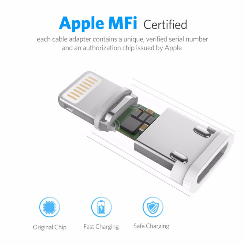Cablu de date Apple MFI Lightning Ugreen, 2m, 2.4A, 80823