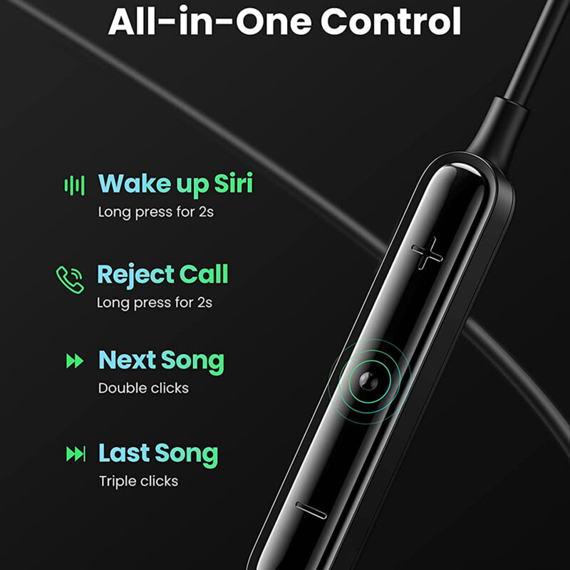 Casti audio cu fir Apple MFi pentru iPhone Ugreen, negru, 30631