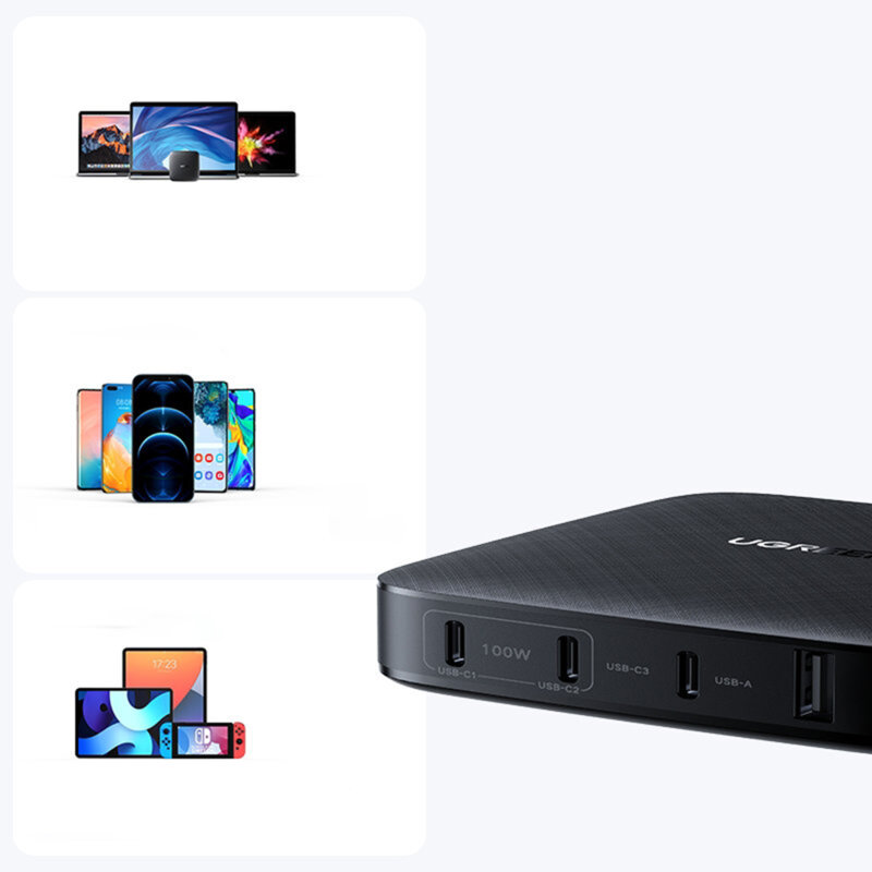 Statie Fast Charging 3 X Type-C, USB Ugreen, 100W, negru, 70870