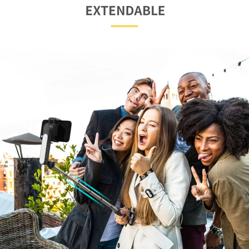 Selfie stick gimbal telefon cu trepied stabil Techsuit L09, 72cm