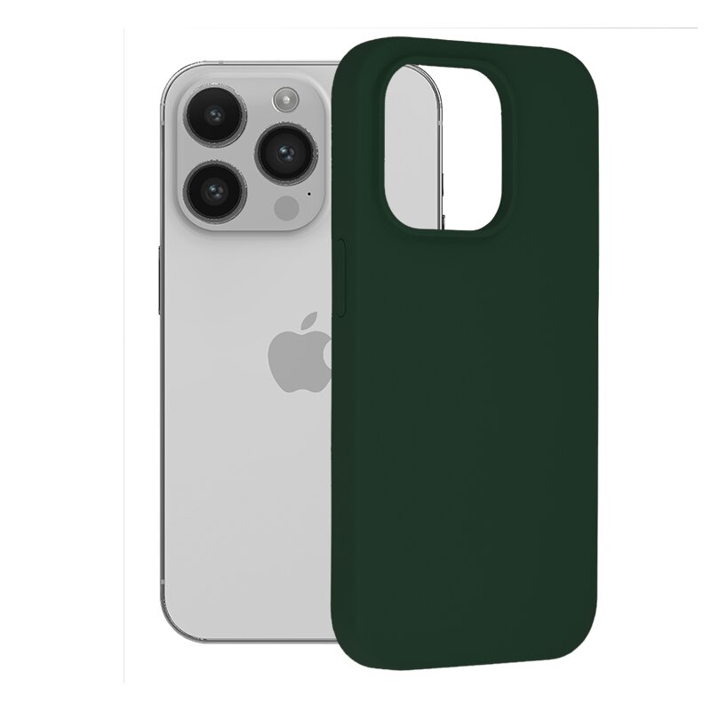Husa iPhone 14 Pro Techsuit Soft Edge Silicone, verde