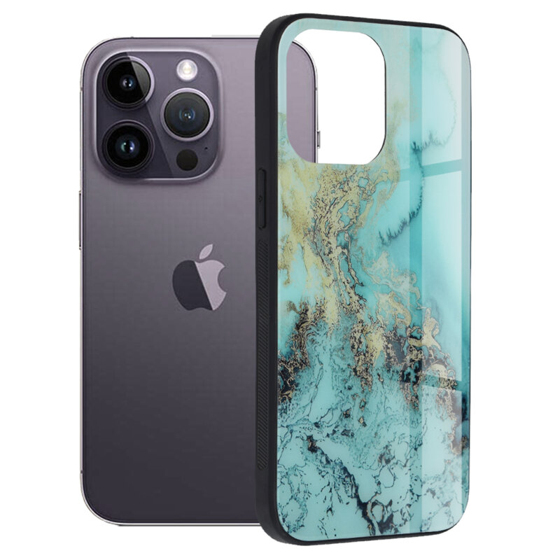 Husa iPhone 14 Pro Max Techsuit Glaze, Blue Ocean