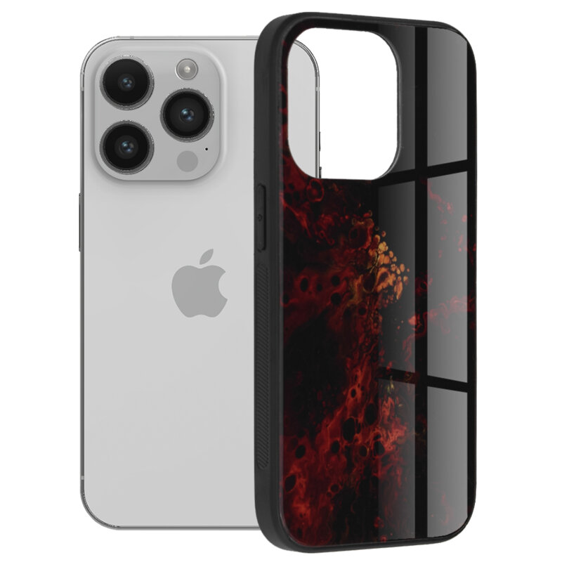 Husa iPhone 14 Pro Techsuit Glaze, Red Nebula