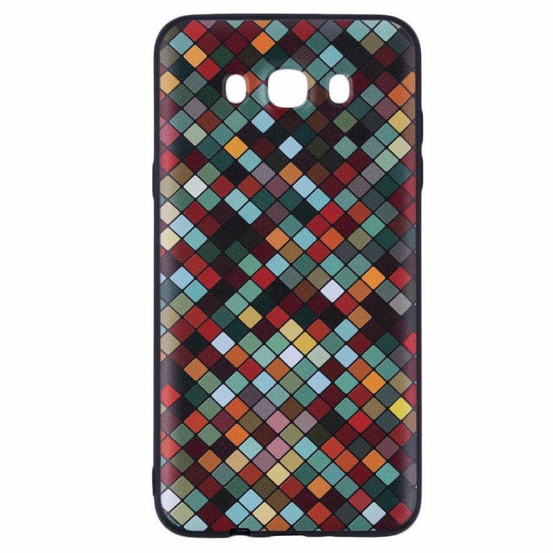 Husa Samsung Galaxy J7 2016 J710 Color Silicone - Rainbow Mosaic