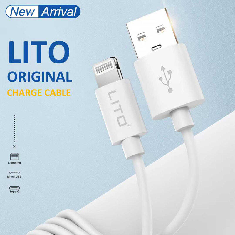 Cablu de date Quick Charging Lito Lightning Lito, 2m, 2.4A