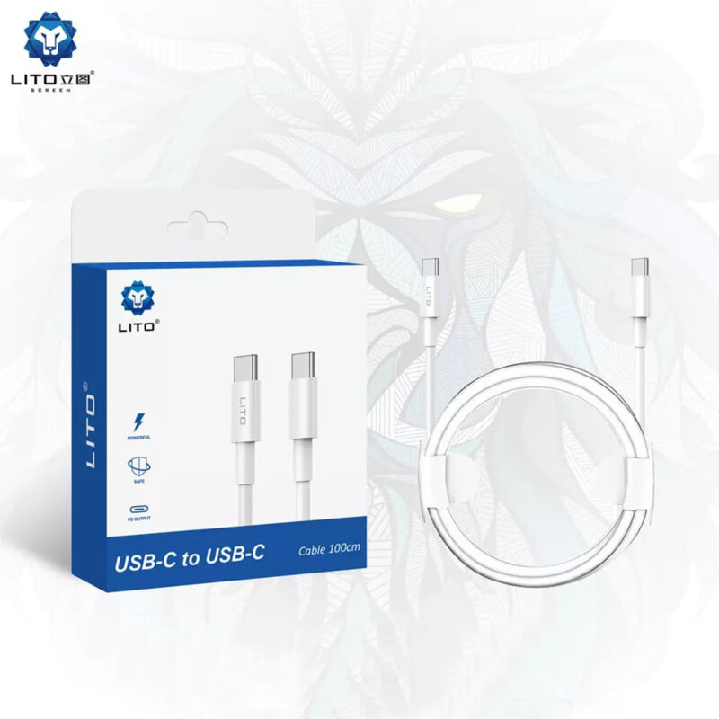 Cablu de date Quick Charging Type-C la USB-C Lito, 2m, 18W