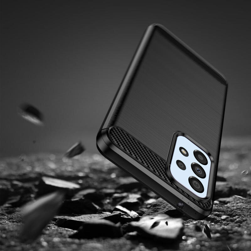 Husa Samsung Galaxy A33 5G Techsuit Carbon Silicone, negru