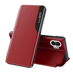 Husa Nothing Phone (1) Eco Leather View flip tip carte, rosu