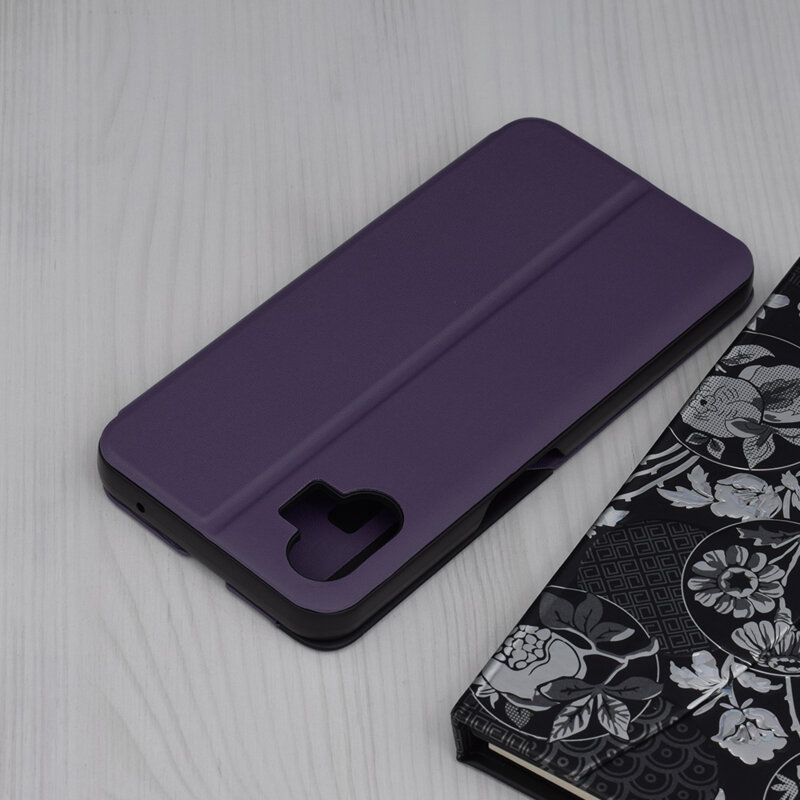 Husa Nothing Phone (1) Eco Leather View flip tip carte, mov