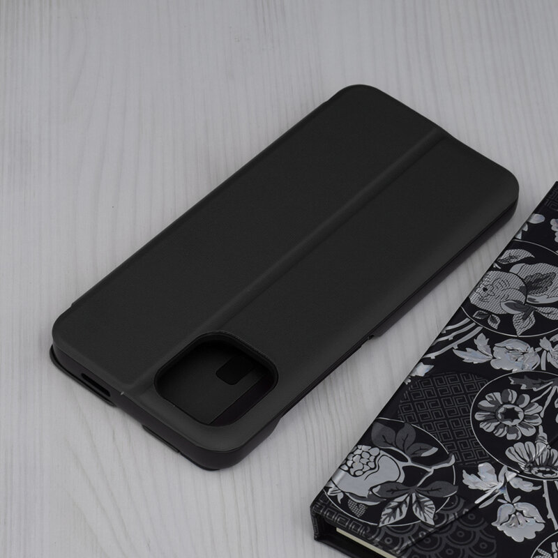 Husa Xiaomi Redmi A1 Eco Leather View flip tip carte, negru