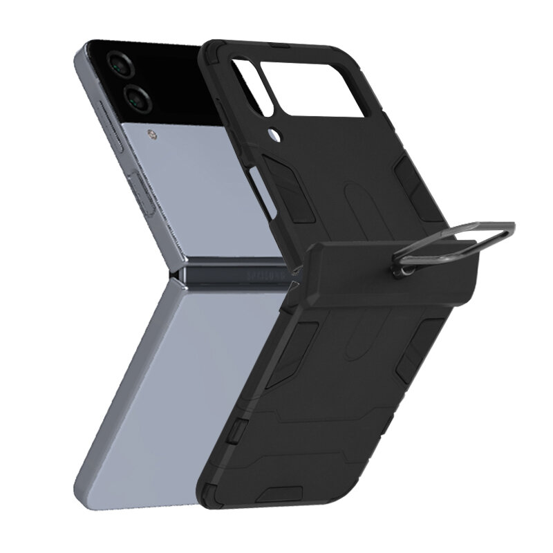 Husa Samsung Galaxy Z Flip4 Techsuit Silicone Shield, negru
