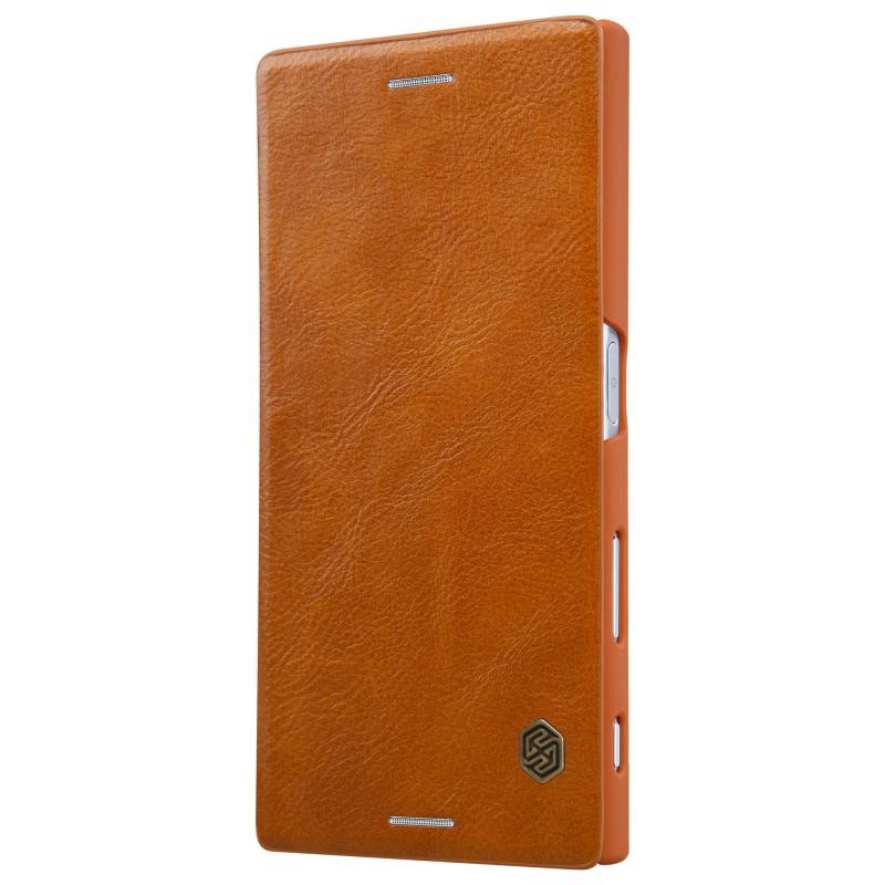 Husa Sony Xperia XZ Premium Flip Nillkin QIN Maro