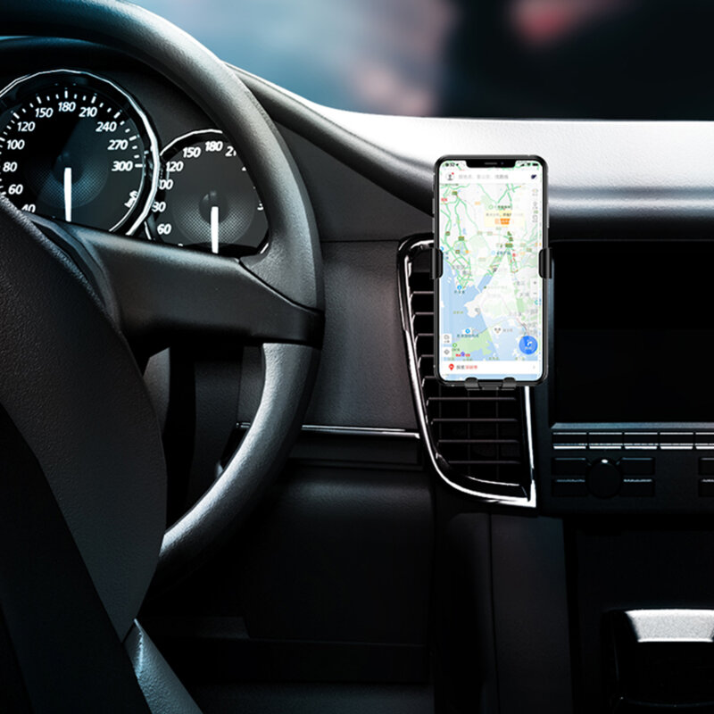 Suport auto telefon pentru grila de ventilatie Usams, negru, US-ZJ052