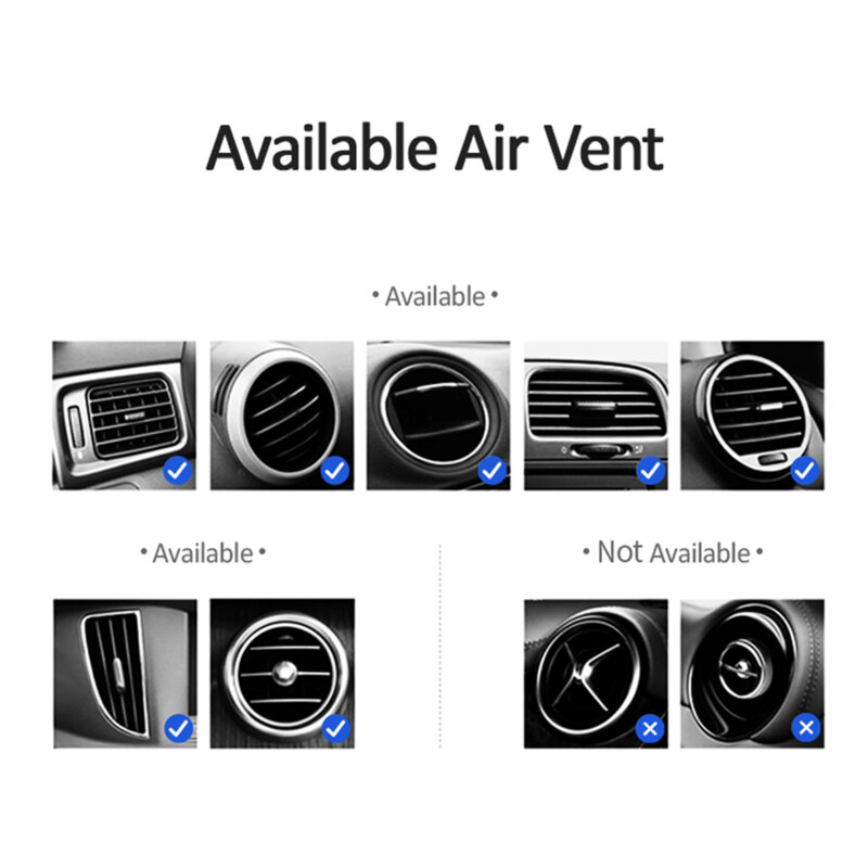 Suport auto telefon pentru grila de ventilatie Usams, negru, US-ZJ052