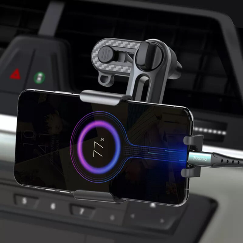 Suport telefon auto Yesido C105, grila ventilatie, negru