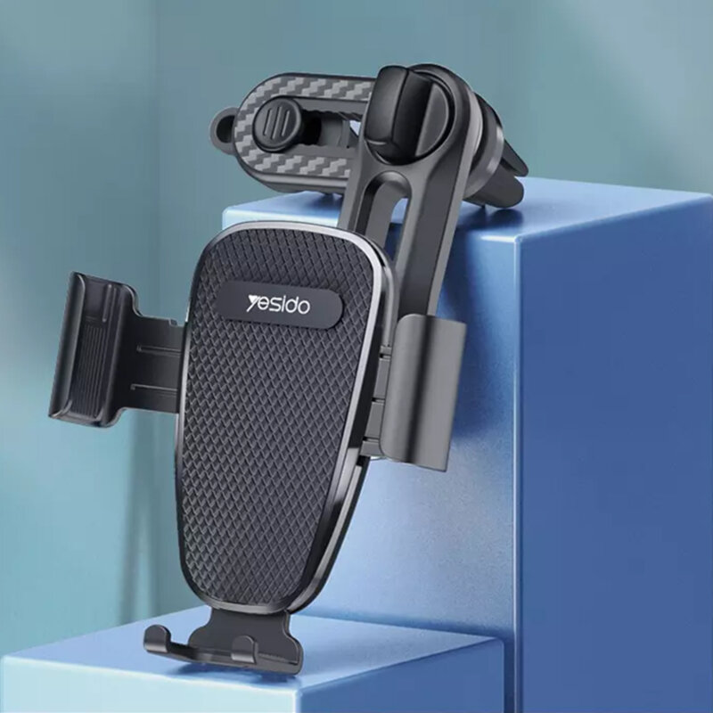 Suport telefon auto Yesido C105, grila ventilatie, negru