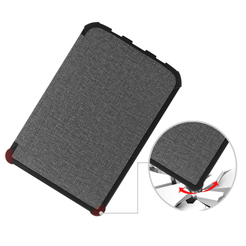 Husa PocketBook Touch Lux 4 PB627 Tech-Protect Smartcase, gri