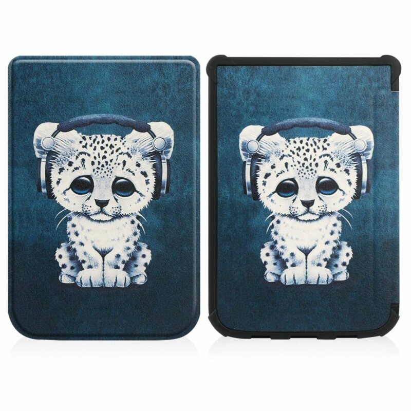 Husa PocketBook Touch HD 3 PB632 Tech-Protect Smartcase, Sad Cat