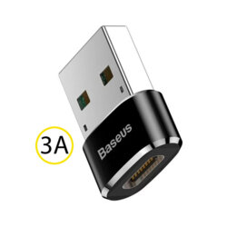 Adaptor, convertor 3A tip C, USB Baseus, negru, CAAOTG-01