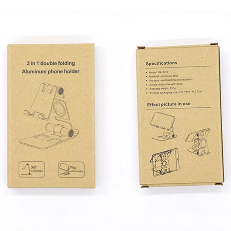 Suport birou telefon, tableta, smartwatch Techsuit, negru, RX-2010