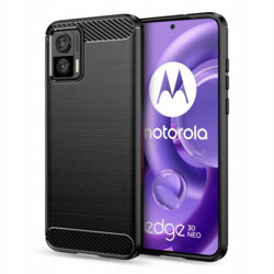Husa Motorola Edge 30 Neo Techsuit Carbon Silicone, negru