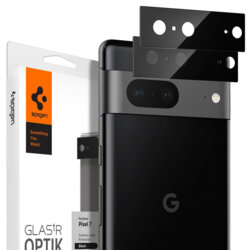 [Pachet 2x] Folie sticla camera Google Pixel 7 Spigen Glas.tR EZ Fit Optik, negru