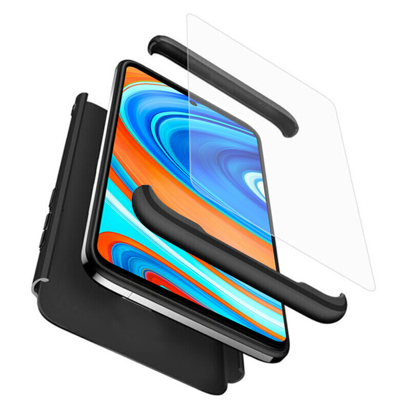 [Pachet 360°] Husa + Folie Xiaomi Redmi Note 9 Pro Max GKK Original - Negru