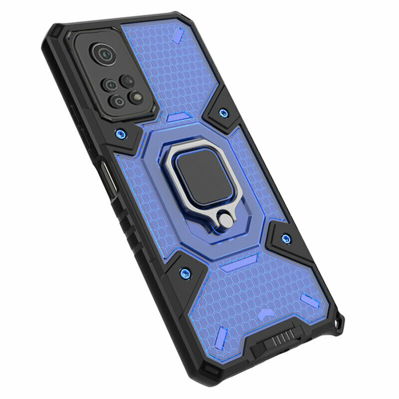 Husa antisoc Xiaomi Redmi Note 11 Techsuit Honeycomb, albastru