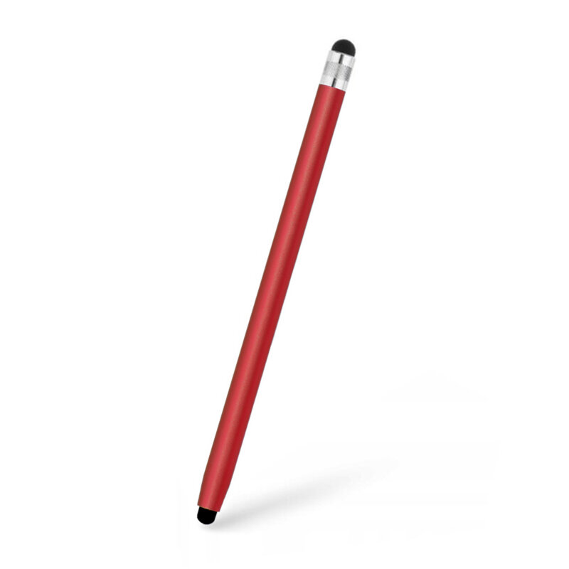 Stylus pen Techsuit, 2in1 universal, Android, iOS, aluminiu, rosu, JC01